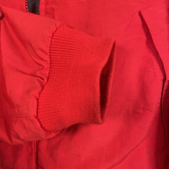 J. Crew Vintage Oarsman Mens Bomber Jacket Size M Red Fleece Lining Made In USA - Picture 2 of 14
